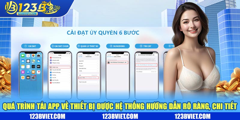 Quá trình tải app về thiết bị được hệ thống hướng dẫn rõ ràng chi tiết Quá trình tải app về thiết bị được hệ thống hướng dẫn rõ ràng chi tiết